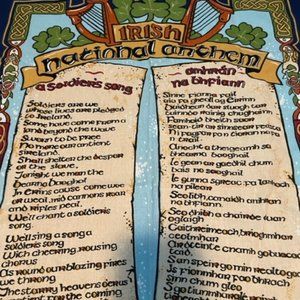 irish National Anthem - wall decor